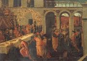 JACOPO del SELLAIO The Banquet of Ahasuerus oil painting